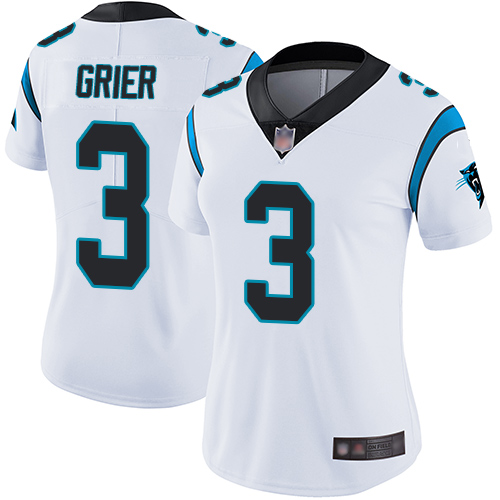 Carolina Panthers Limited White Women Will Grier Road Jersey NFL Football #3 Vapor Untouchable